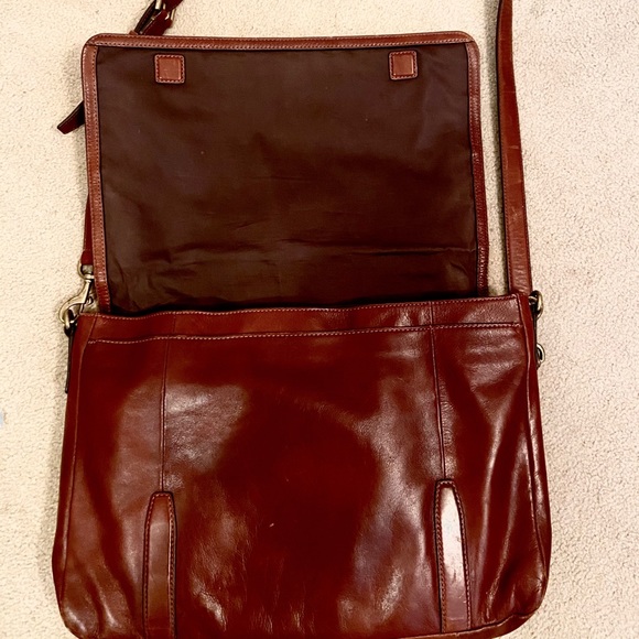 Fossil leather men’s messenger bag / brief case - Picture 2 of 4